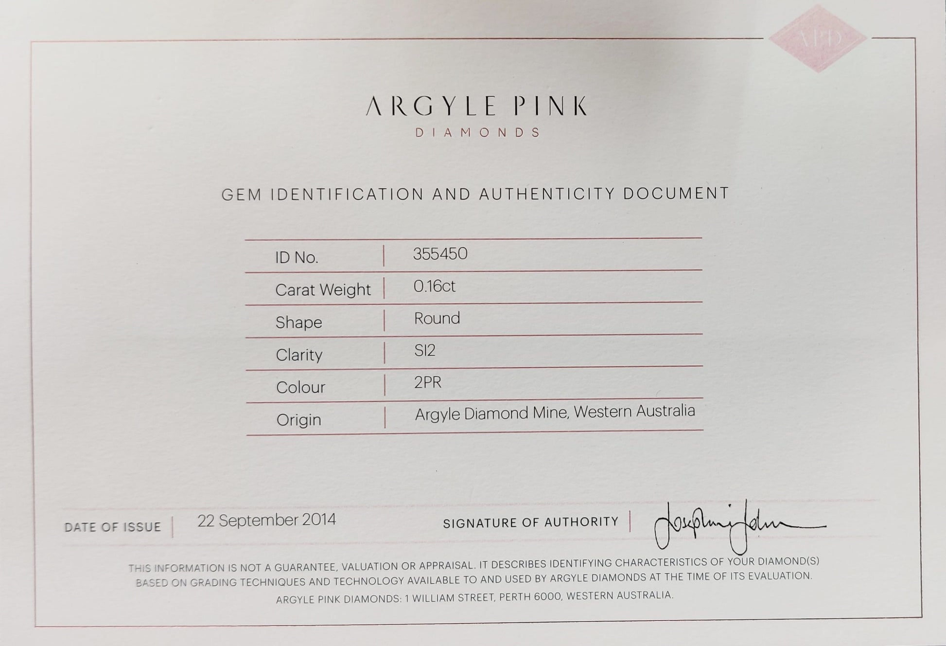 0.16ct Fancy Deep Pink Diamond, Round Shape, SI2, Argyle & GIA