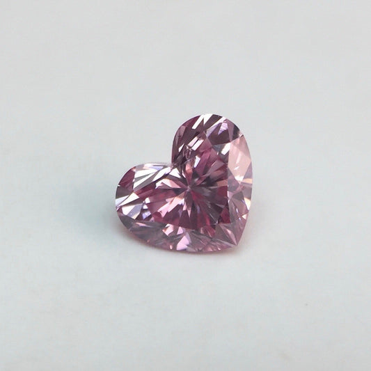 Pair of 0.36ctw Purplish Pink Diamonds, Heart Shape, SI2/SI1, Argyle