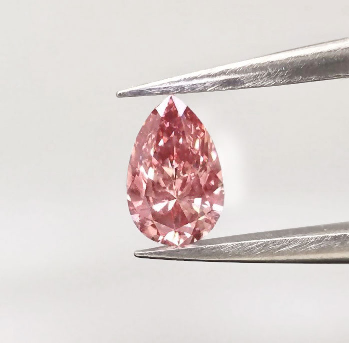 0.27ct Pink Rosé Diamond, Pear Shape, VVS1 Clarity
