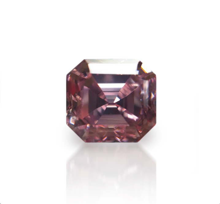 0.61ct Purplish Pink Diamond, Emerald Shape, VS1 Clarity