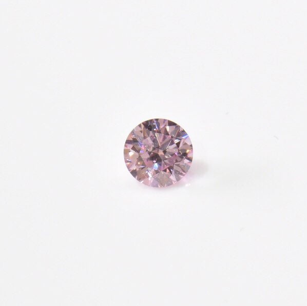 0.23ct Purplish Pink Diamond, Round Shape, VS2 Clarity