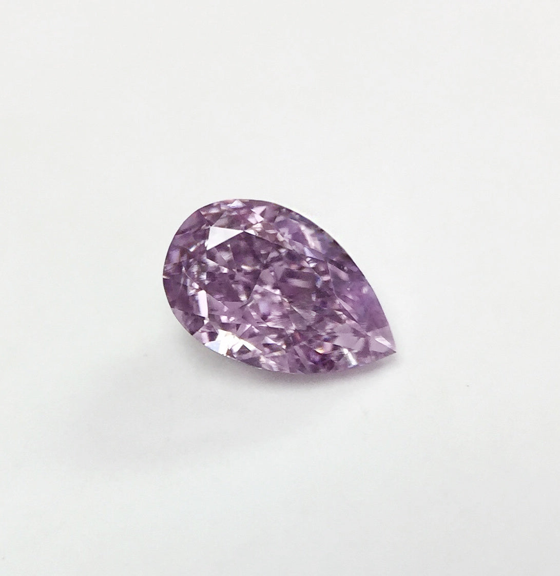 0.28ct Purplish Pink Diamond, Pear Shape, VS2 Clarity
