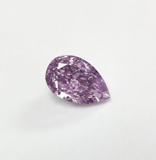 0.28ct Purplish Pink Diamond, Pear Shape, VS2 Clarity