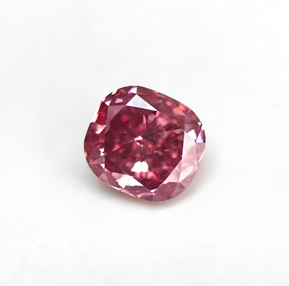 0.29ct Fancy Vivid Purplish Pink Diamond, Cushion Shape, VS2, GIA