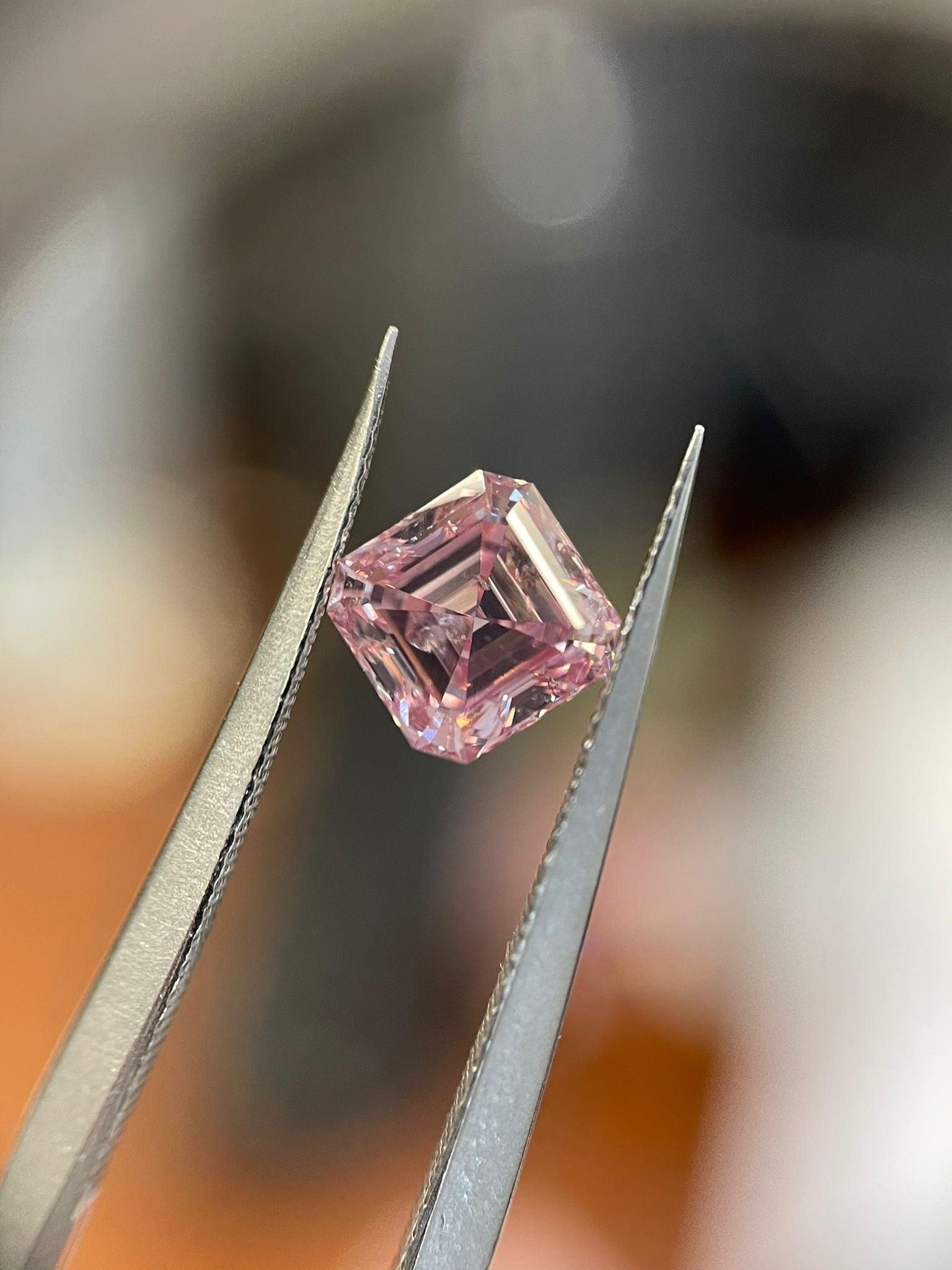 0.81ct Pink Diamond, Emerald Shape, I1 Clarity