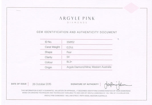 0.21ct Fancy Grayish Blue Diamond, Pear Shape, SI1, Argyle & GIA