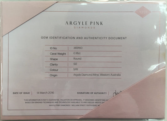 Pair of 0.36ctw Fancy Intense Pink Diamonds, Round Shape, SI2/SI1, Argyle & GIA
