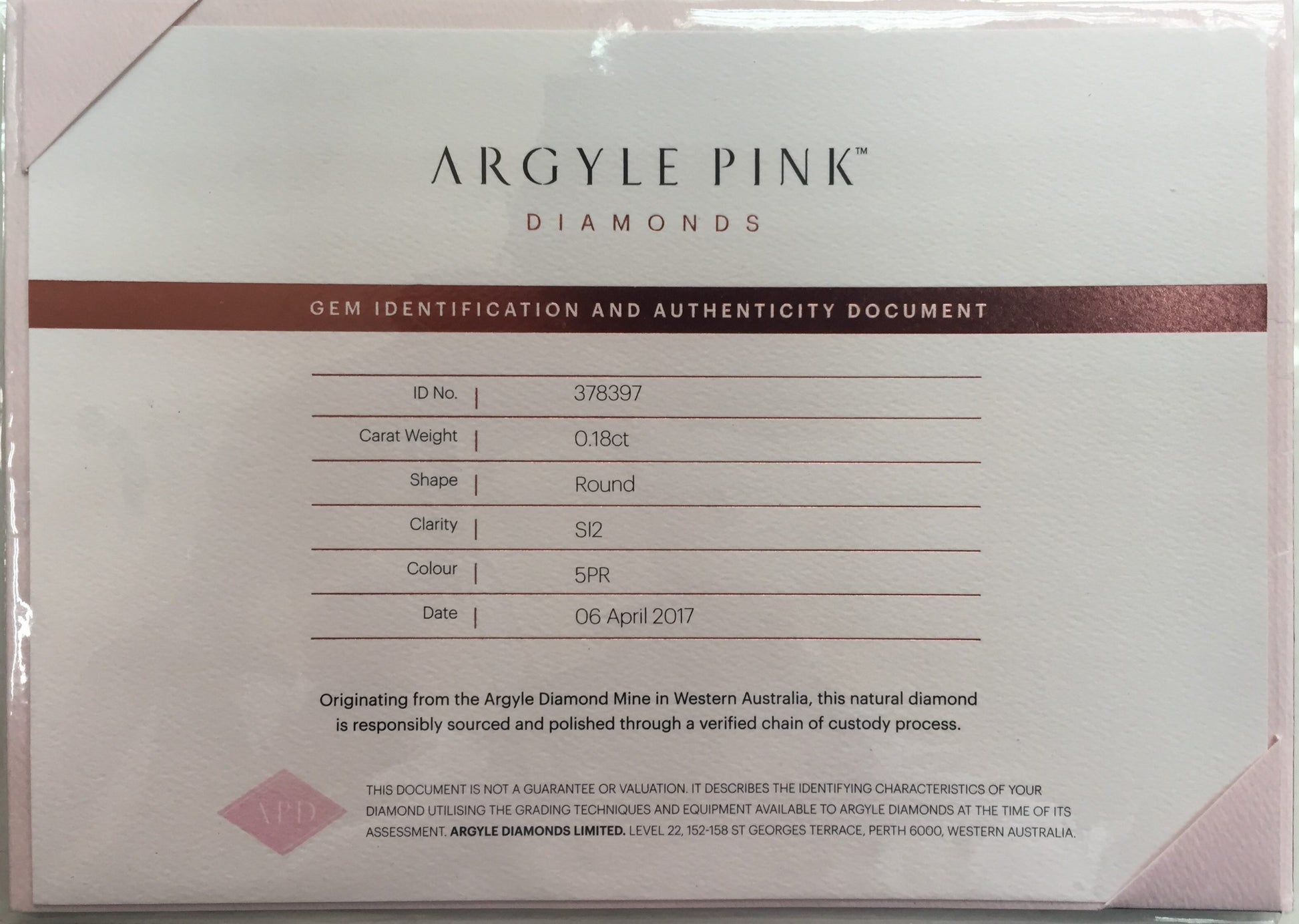 Pair of 0.36ctw Fancy Intense Pink Diamonds, Round Shape, SI2/SI1, Argyle & GIA