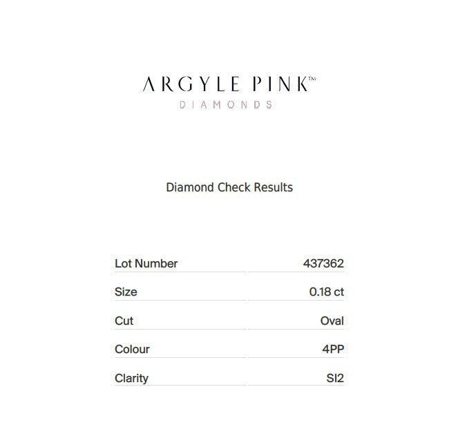0.18ct Fancy Vivid Purplish Pink Diamond, Oval Shape, SI1, Argyle & GIA