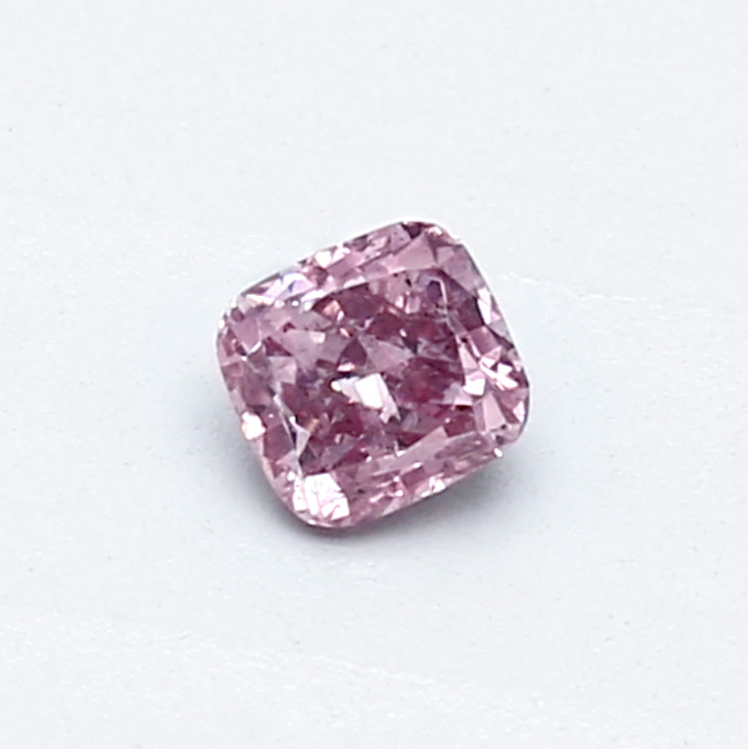 0.28ct Purplish Pink Diamond, Cushion Shape, SI2 Clarity