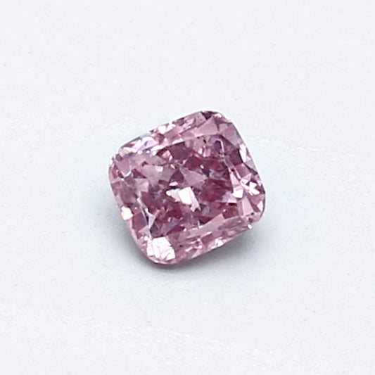 0.28ct Purplish Pink Diamond, Cushion Shape, SI2 Clarity