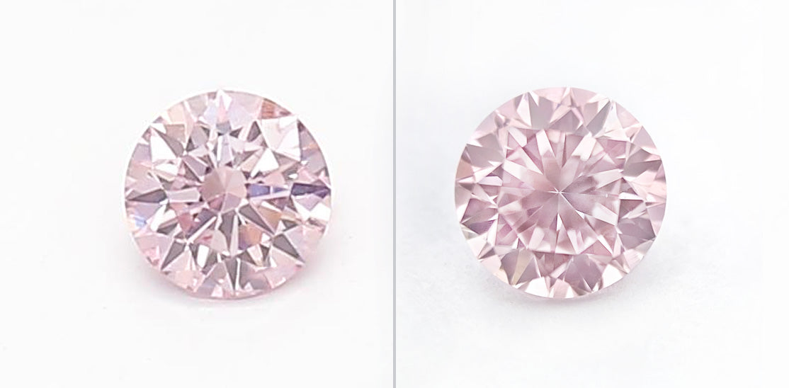 Pair of 0.28ctw, 6P, Round Shape, SIAV, Argyle