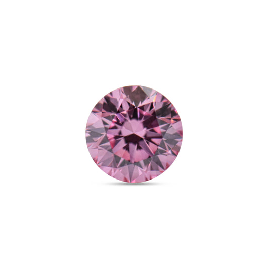 0.26ct Purplish Pink Diamond, Round Shape, VVS1 Clarity