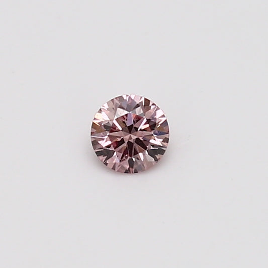 0.17ct Pink Diamond, Round Shape, VVS2 Clarity