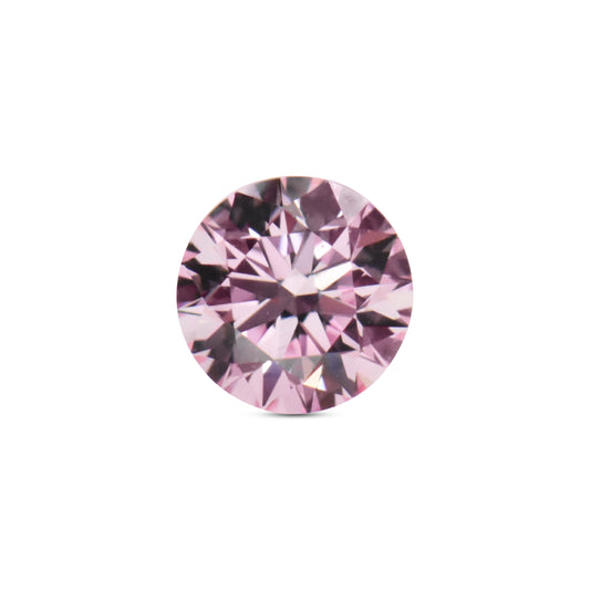 0.17ct Purplish Pink Diamond, Round Shape, VS1 Clarity