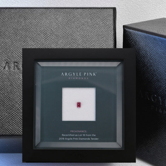 0.51ct Fancy Vivid Purplish Pink Diamond, Emerald Shape, I1, Argyle & GIA