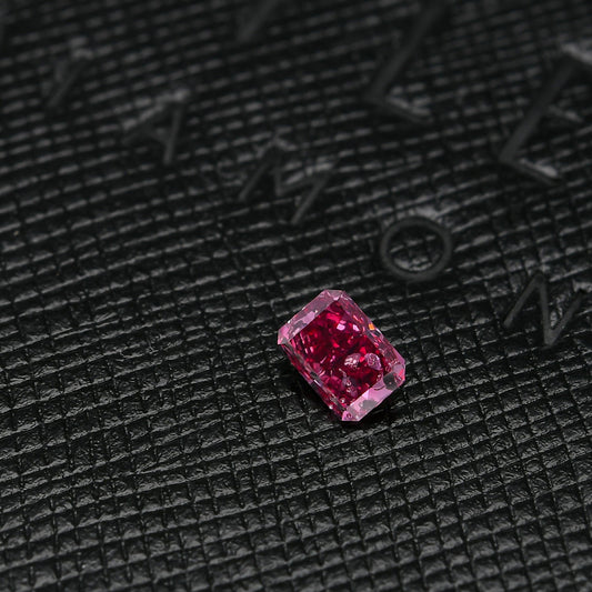 0.51ct Fancy Vivid Purplish Pink Diamond, Emerald Shape, I1, Argyle & GIA