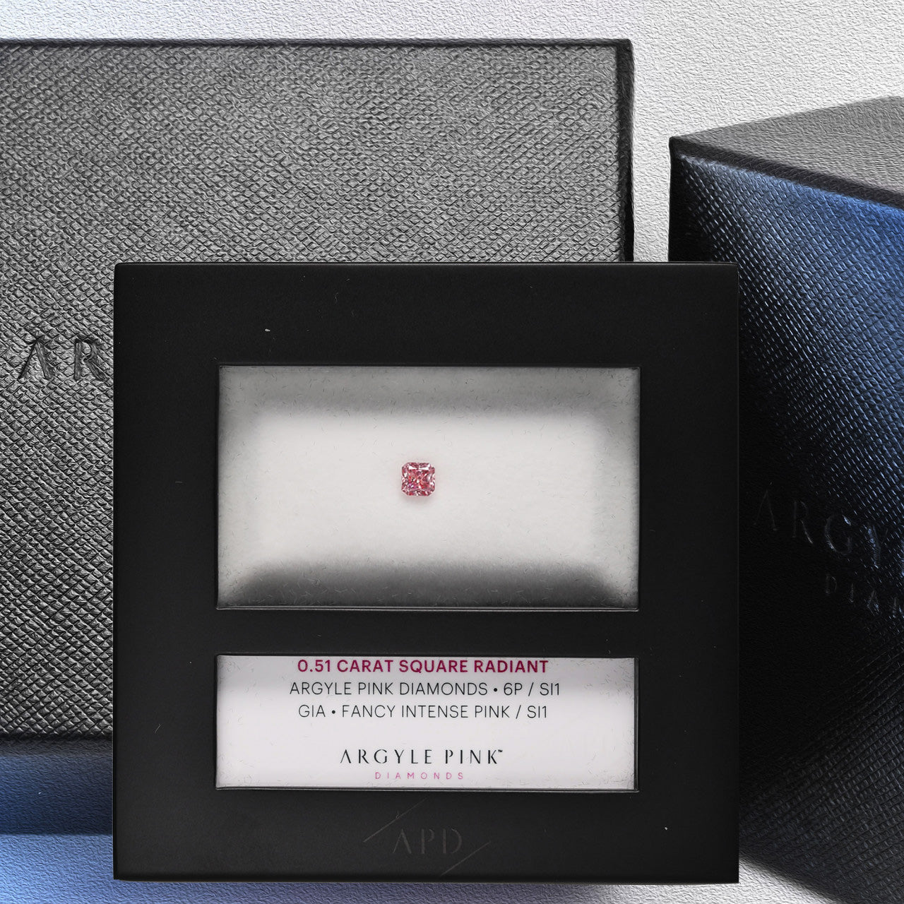 0.51ct Pink Diamond, Radiant Shape, SI1 Clarity