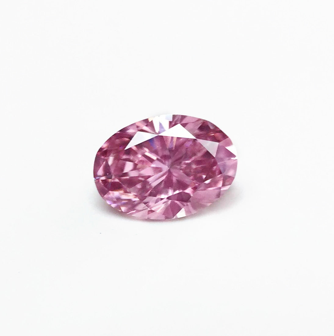 0.19ct Fancy Vivid Purplish Pink Diamond, Oval Shape, SI1, Argyle & GIA