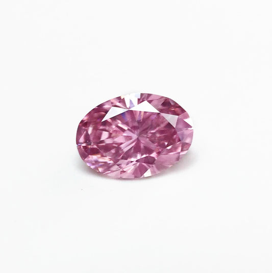 0.19ct Fancy Vivid Purplish Pink Diamond, Oval Shape, SI1, Argyle & GIA