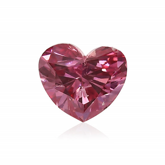 0.36ct Purplish Pink Diamond, Heart Shape, P1 Clarity