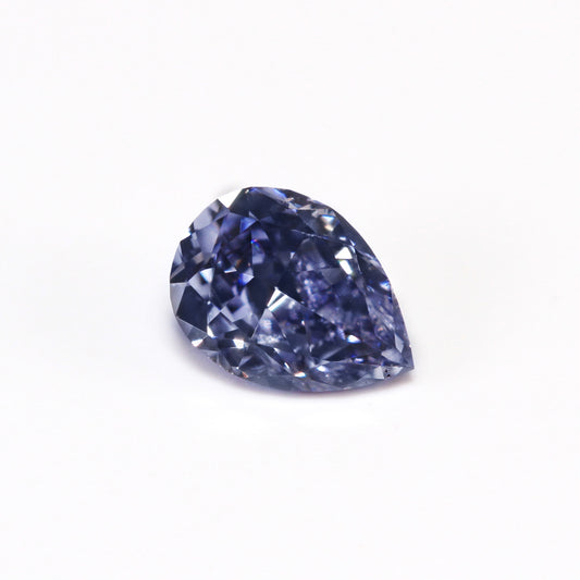 0.13ct Grey Violet Diamond, Pear Shape, C/O Report Clarity