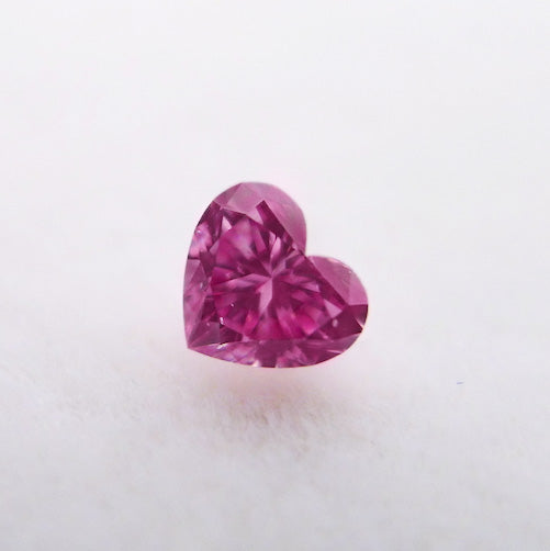 0.23ct Purplish Pink Diamond, Heart Shape, SI1 Clarity