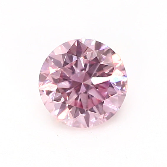 0.16ct Pink Diamond, Round Shape, VS1 Clarity