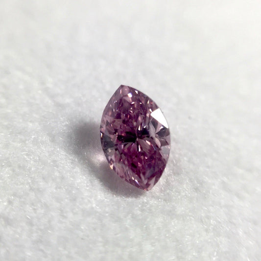0.27ct Fancy Vivid Purplish Pink Diamond, Marquise Shape, SI2, Argyle & GIA