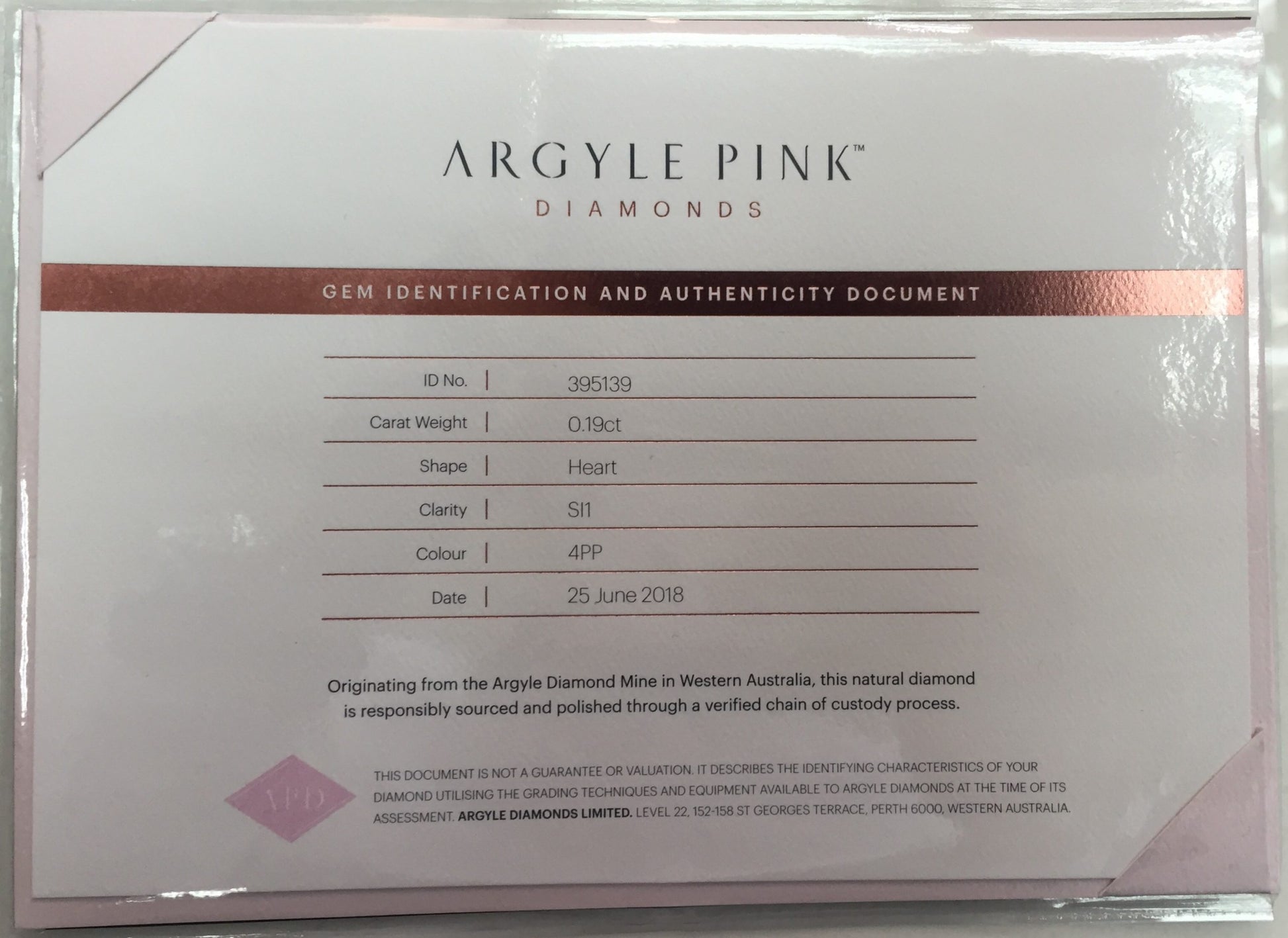 Pair of 0.36ctw Purplish Pink Diamonds, Heart Shape, SI2/SI1, Argyle
