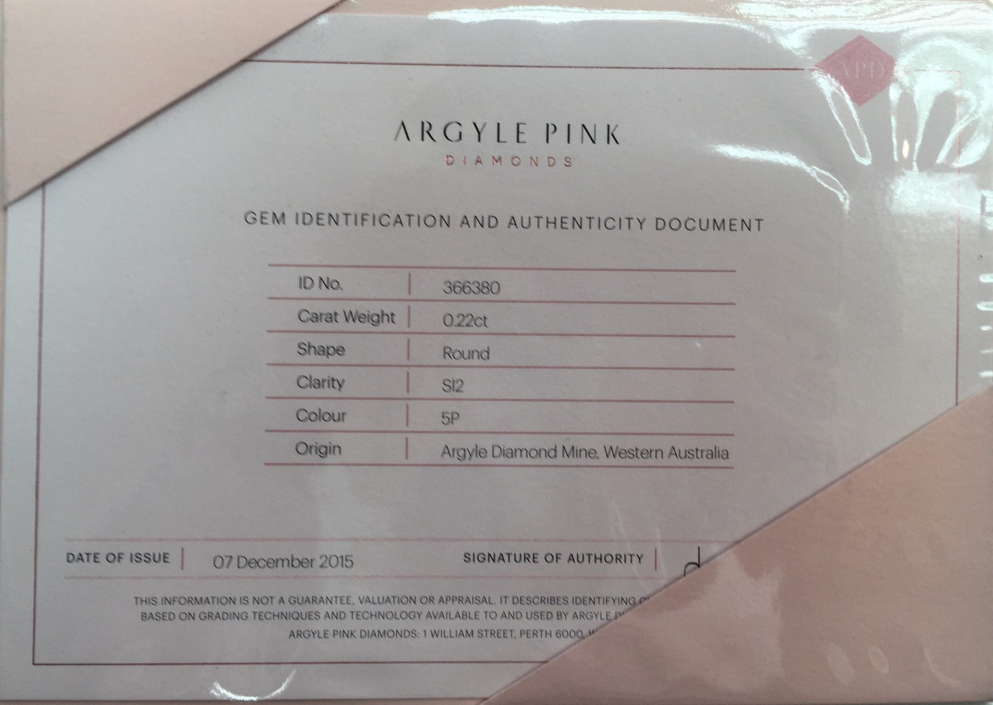0.23ct Fancy Intense Purplish Pink Diamond, Round Shape, SI1, Argyle & GIA