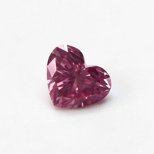 0.15ct Purplish Pink Diamond, Heart Shape, SI2 Clarity