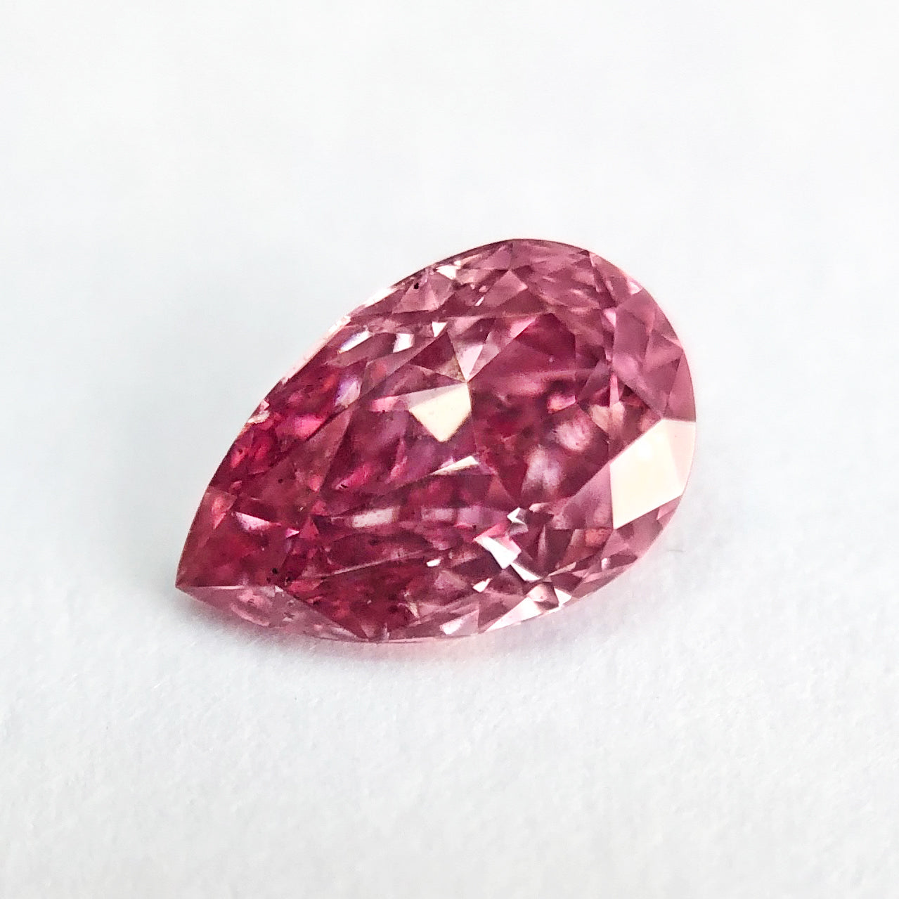 0.38ct Purplish Pink Diamond, Pear Shape, SI1 Clarity