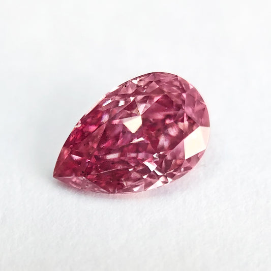 0.38ct Purplish Pink Diamond, Pear Shape, SI1 Clarity