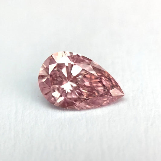 0.15ct Pink Rosé Diamond, Pear Shape, VVS2 Clarity