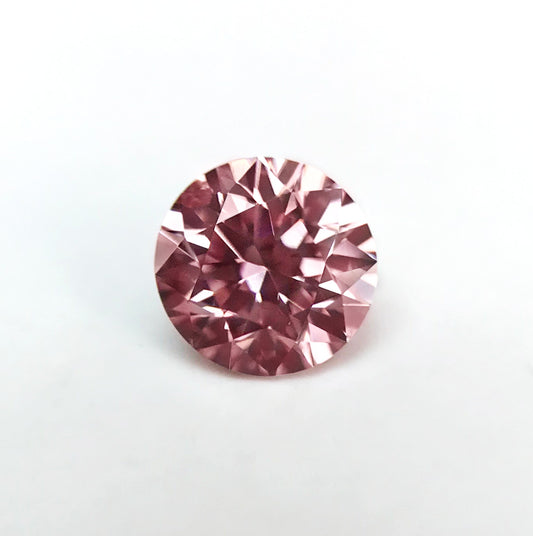 0.22ct Pink Rosé Diamond, Round Shape, SI1 Clarity