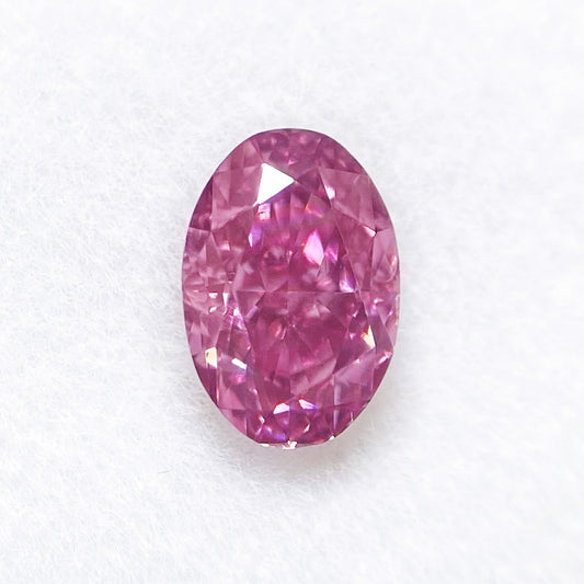 0.38ct Fancy Vivid Purplish Pink Diamond, Oval Shape, VS1, Argyle & GIA