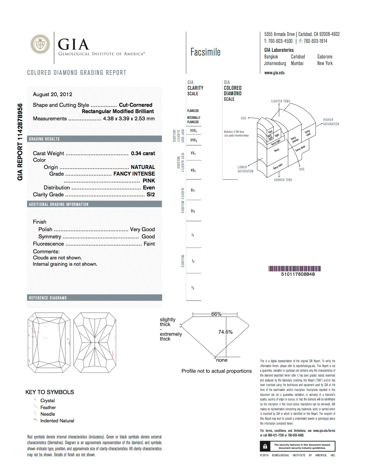 Pair of 0.65ctw Fancy Intense Pink Diamonds, Radiant Shape, VS1/SI2, GIA
