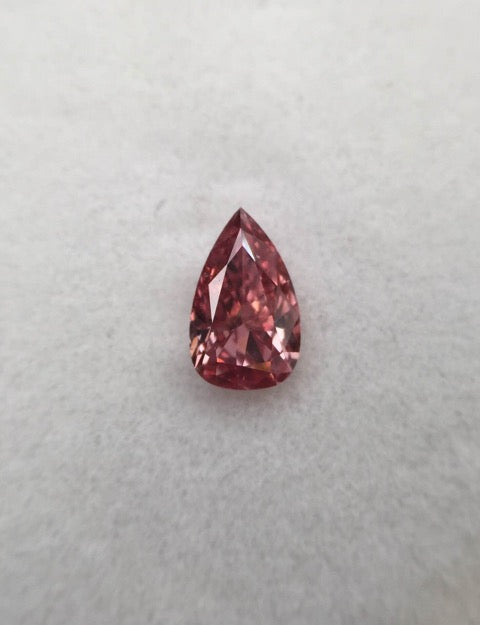 0.31ct Fancy Vivid Purplish Pink Diamond, Pear Shape, SI2, Argyle & GIA