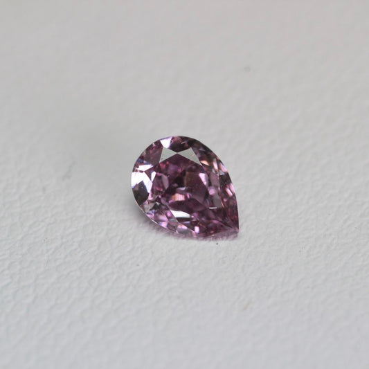 0.35ct Purplish Pink Diamond, Pear Shape, SI2 Clarity
