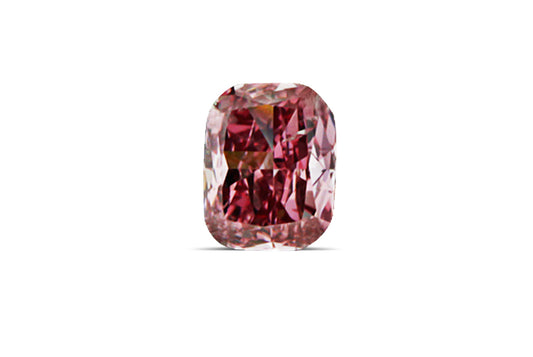 0.31ct Fancy Vivid Pink Diamond, Cushion Shape, SI2 Clarity
