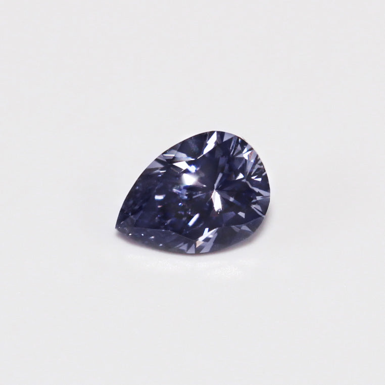 0.14ct Grey Violet Diamond, Pear Shape, C/O Report Clarity