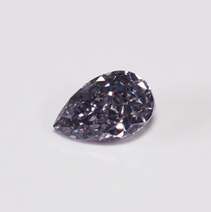 0.37ct Grey Violet Diamond, Pear Shape, SI2 Clarity
