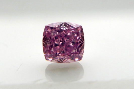 0.22ct Purplish Pink Diamond, Cushion Shape, VS2 Clarity