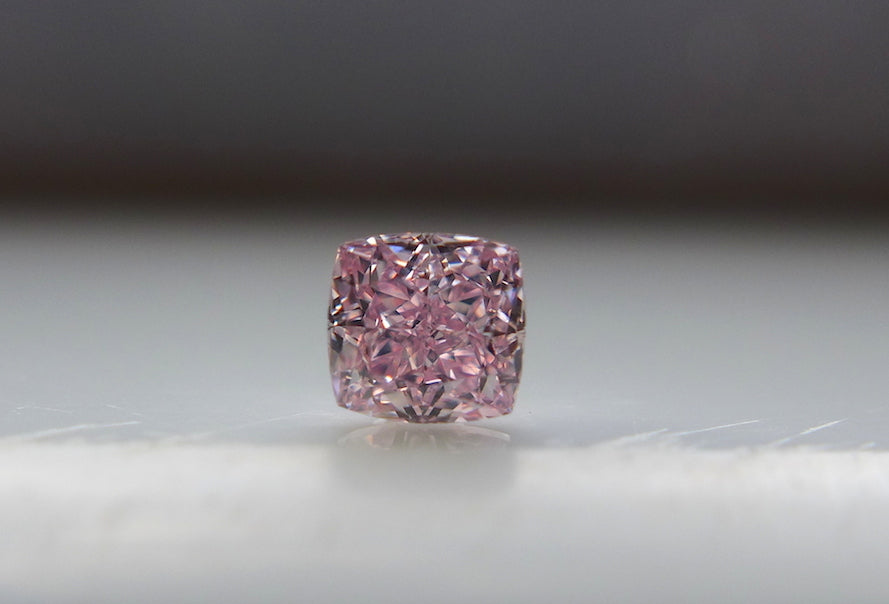 0.27ct Fancy Intense Pink Diamond, Cushion Shape, VVS2, GIA