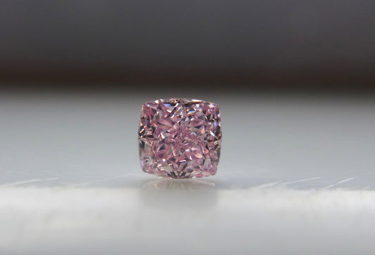 0.27ct Fancy Intense Pink Diamond, Cushion Shape, VVS2, GIA
