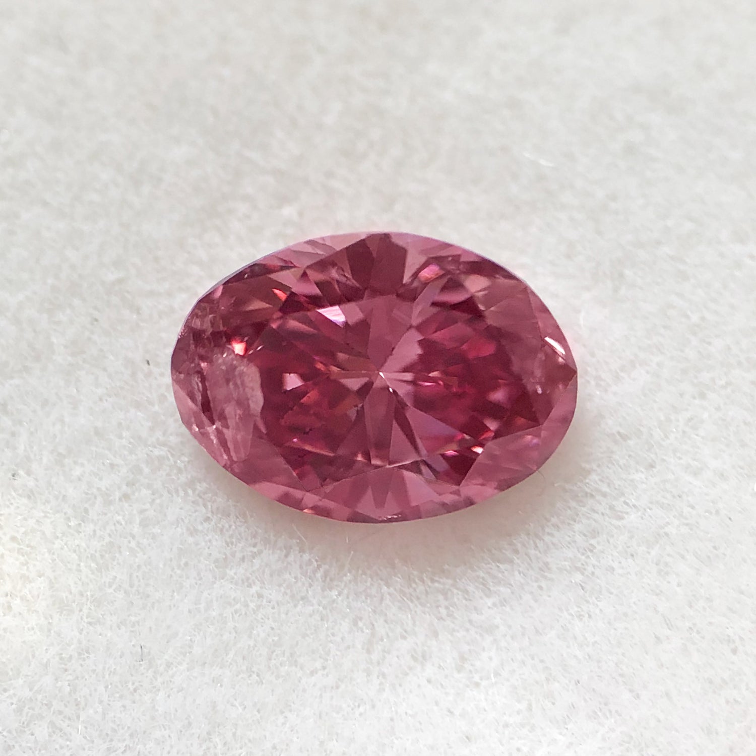 0.36ct Purplish Pink Diamond, Oval Shape, I2 Clarity