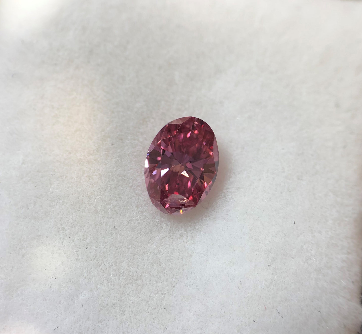 0.36ct Purplish Pink Diamond, Oval Shape, I2 Clarity