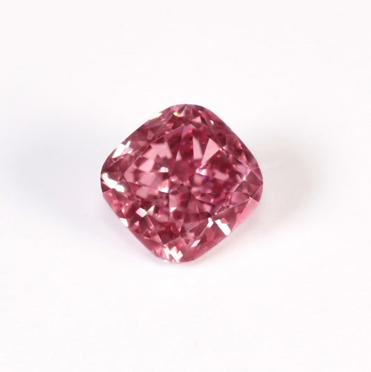 0.19ct Fancy Deep Pink Diamond, Cushion Shape, VVS2, GIA