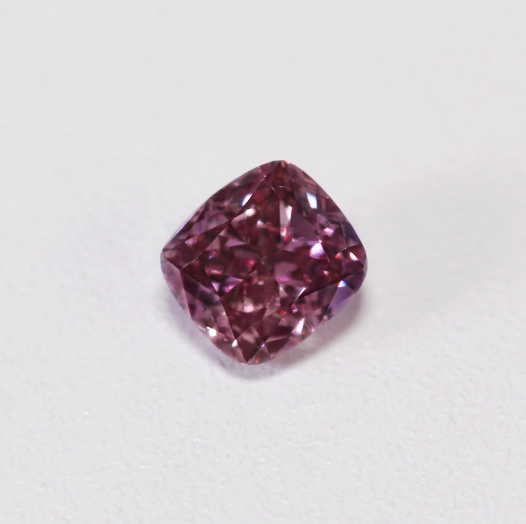0.24ct Purplish Pink Diamond, Cushion Shape, SI1 Clarity